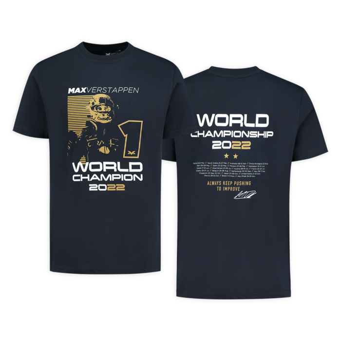Doe alles met mijn kracht Fantasie Verandert in World Champion 2022 T-shirt › T-shirts › Verstappen.com