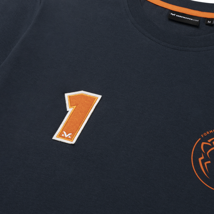 Orange Lion T-shirt - Navy image