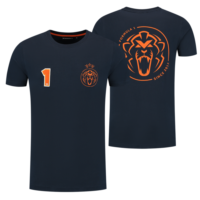 Orange Lion T-shirt - Navy image