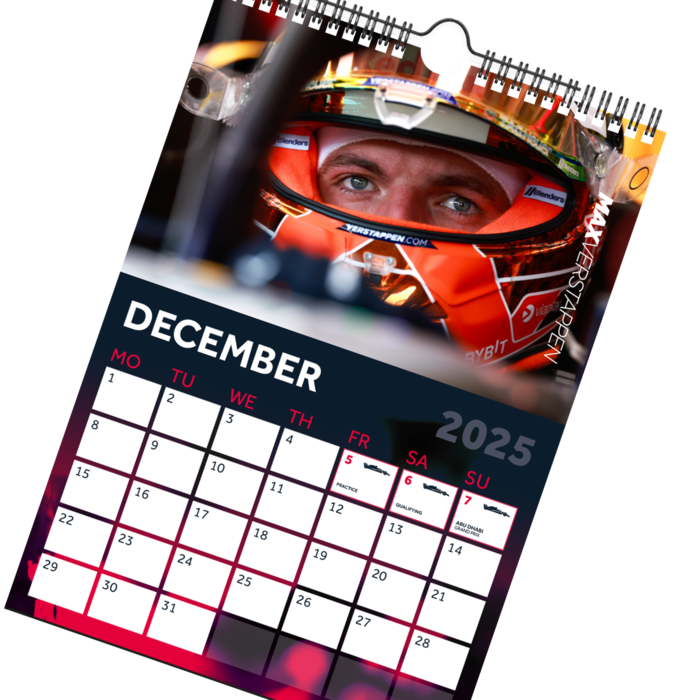 2025 Annual Calendar - Max Verstappen image