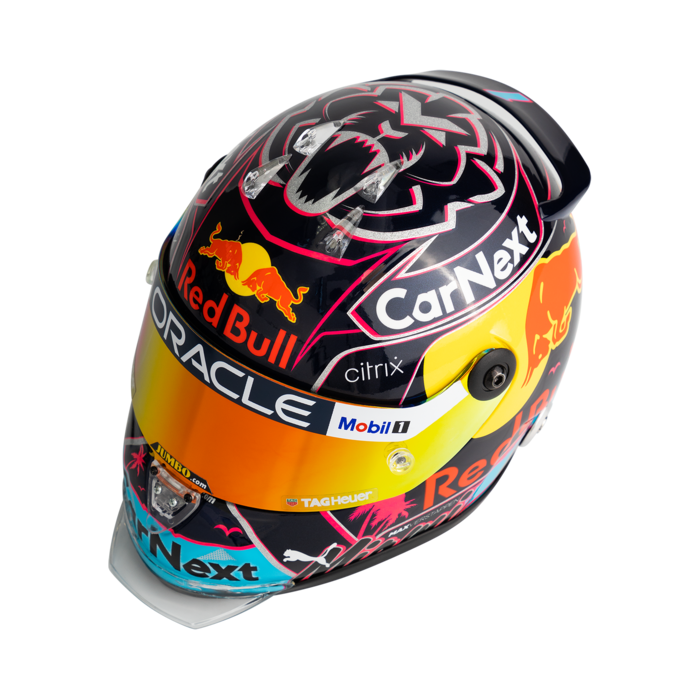 1:2 Max Verstappen Miami GP 2023 Mini Helmet